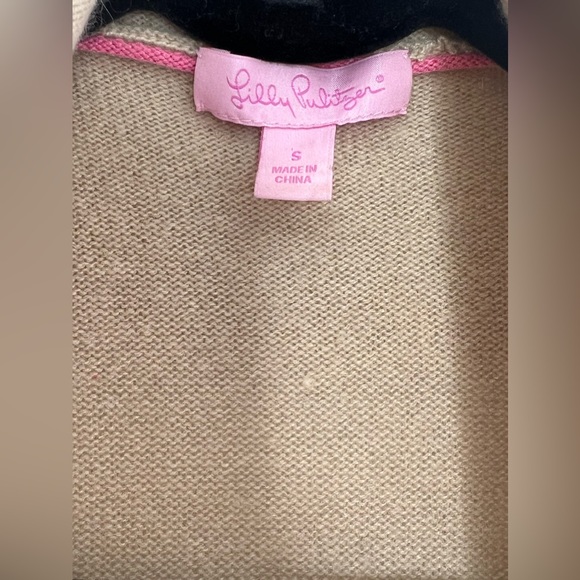 Lilly Pulitzer Cashmere Cardigan Tan Size Small - Picture 5 of 15